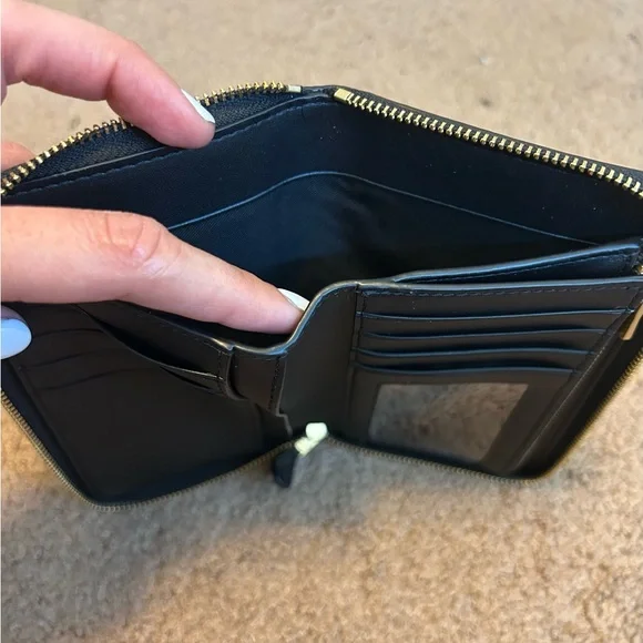 Coach Black Leather Zip Wallet - Picture 5 of 6